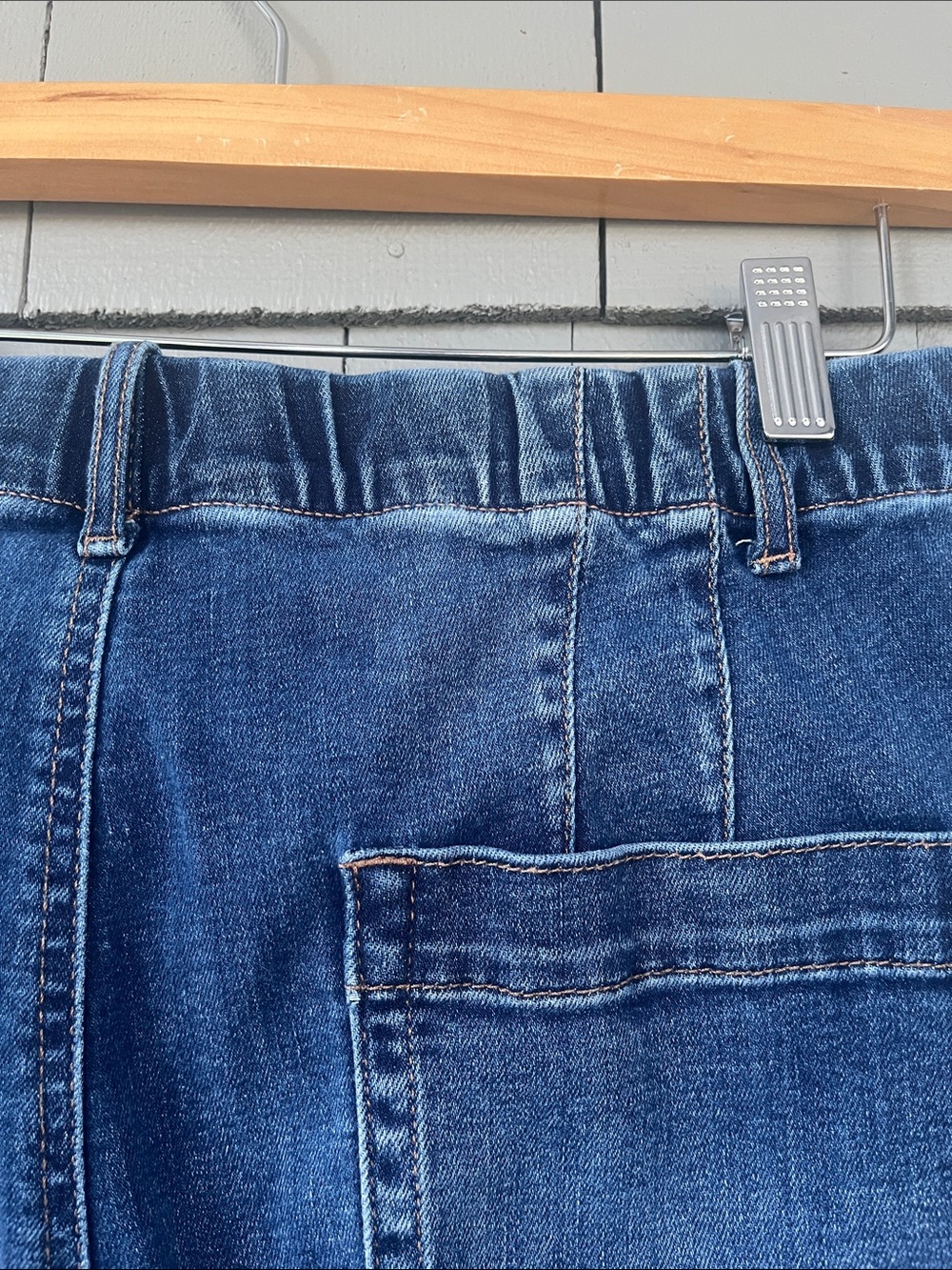 J. Jill Women's High Rise Straight-Leg Dark Blue Denim Jeans 16 - Picture 6 of 7
